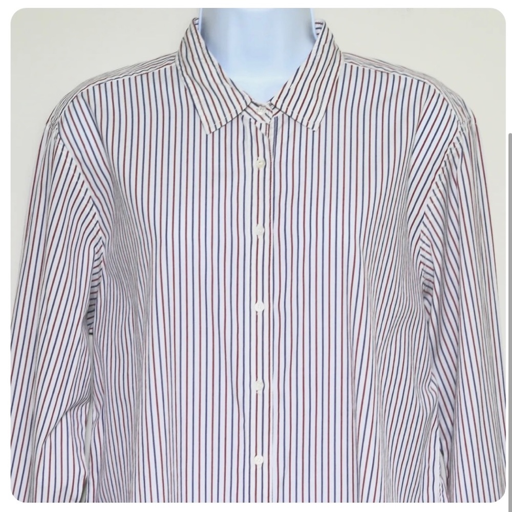 Courtney Cox - Xirena red white & blue striped shirt
